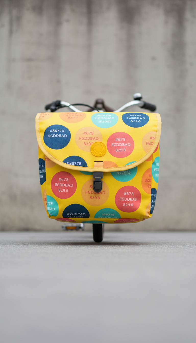 Sunshine Yellow Dot bike pannier