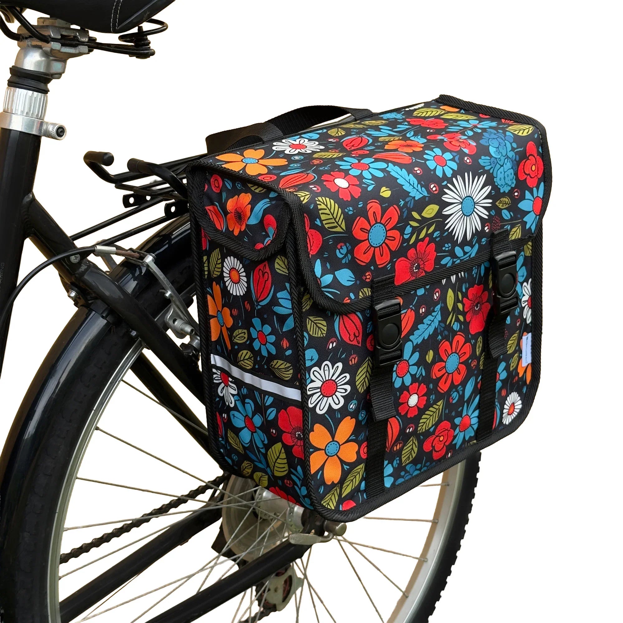 BikyBag Classic One - Single Pannier Bag (Wildflowers) - BikyBag