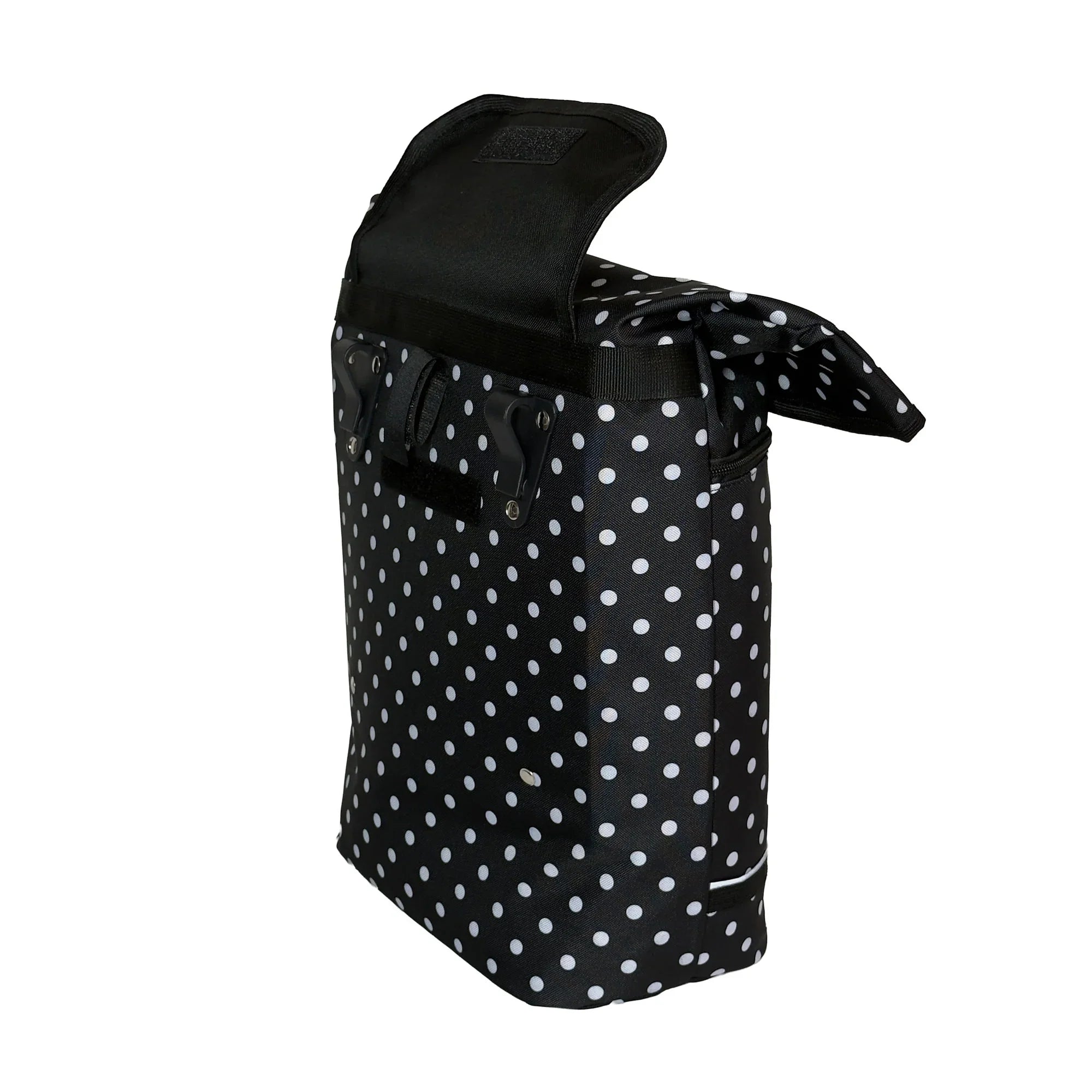 BikyBag Shopper 16 - Single Pannier Bag (White Polka Dots) - BikyBag