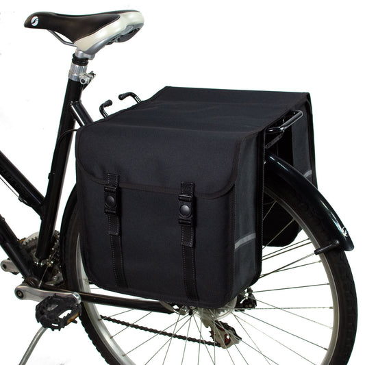 BikyBag Classic - Bicycle Double Pannier Bag (Black) - BikyBag
