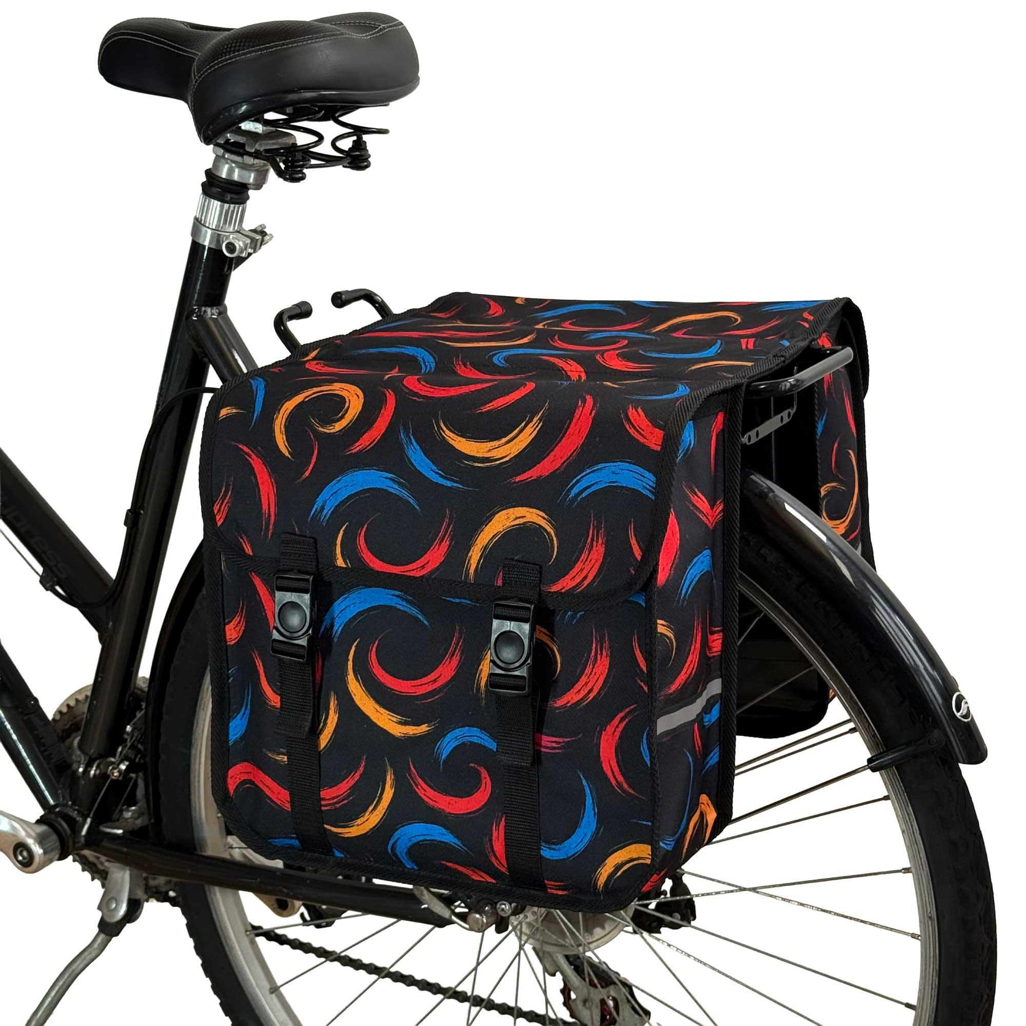 Classic CE - Bicycle Double Pannier Bag - Brushstroke