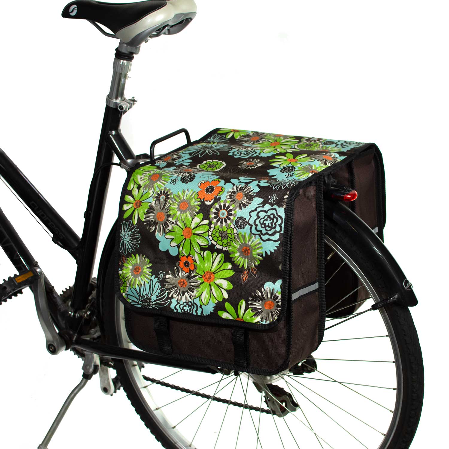 BikyBag Classic CL - Bicycle Double Pannier Bag (Green Meadow) - BikyBag