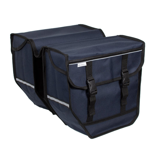 BikyBag Model M - Bicycle Double Panniers (Navy Blue)
