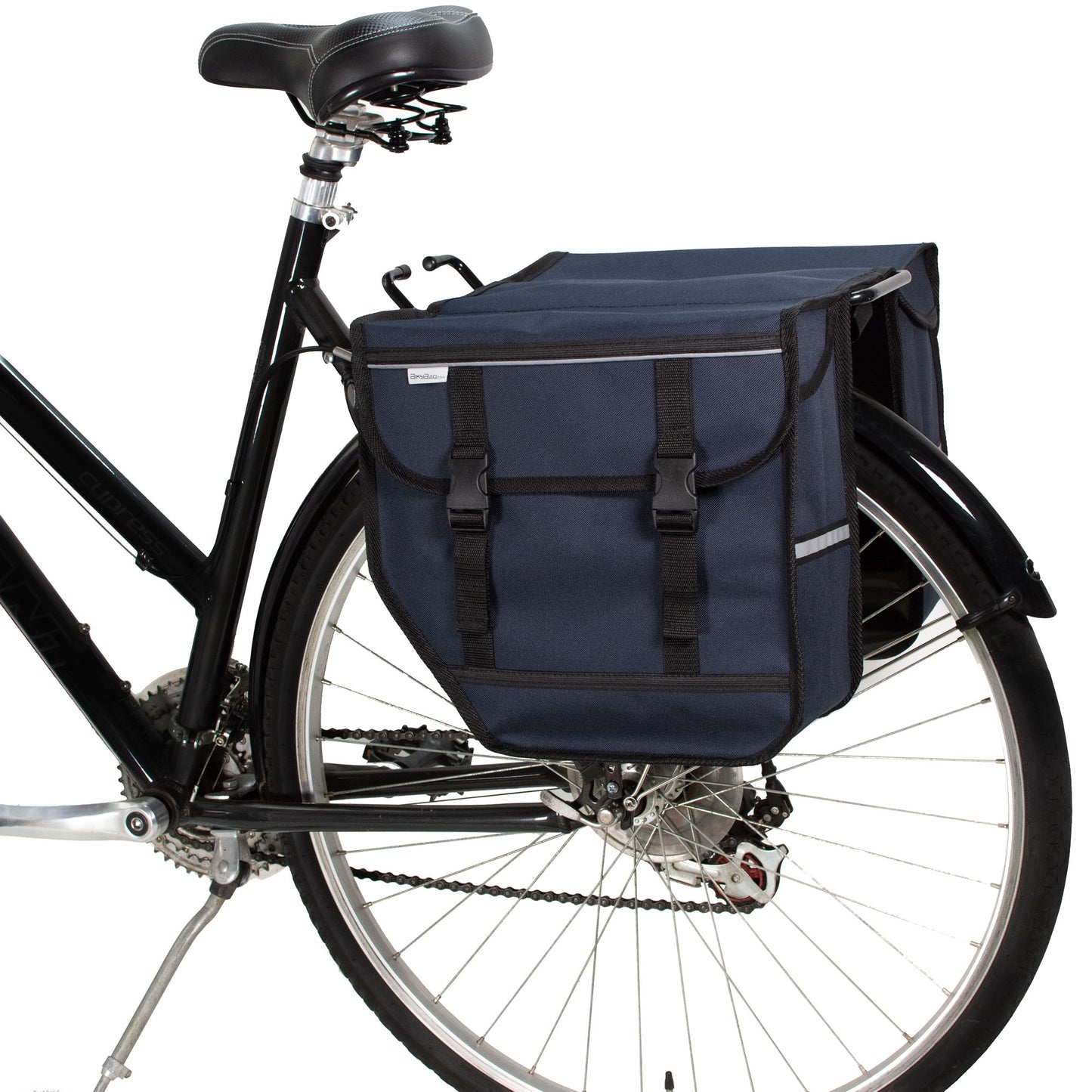 BikyBag Model M - Bicycle Double Panniers (Navy Blue)