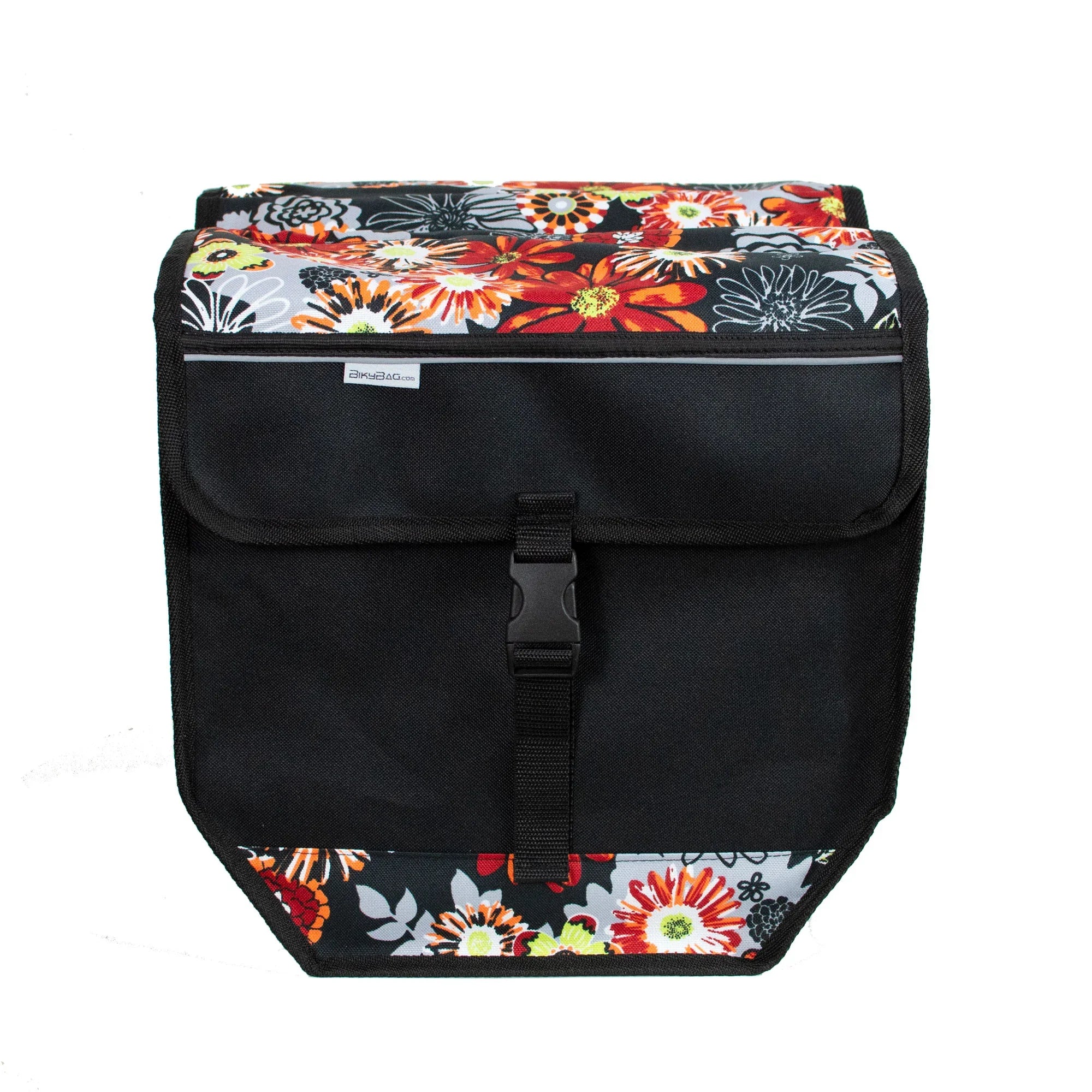BikyBag Model T - Bicycle Double Pannier Bag (Red Meadow) - BikyBag