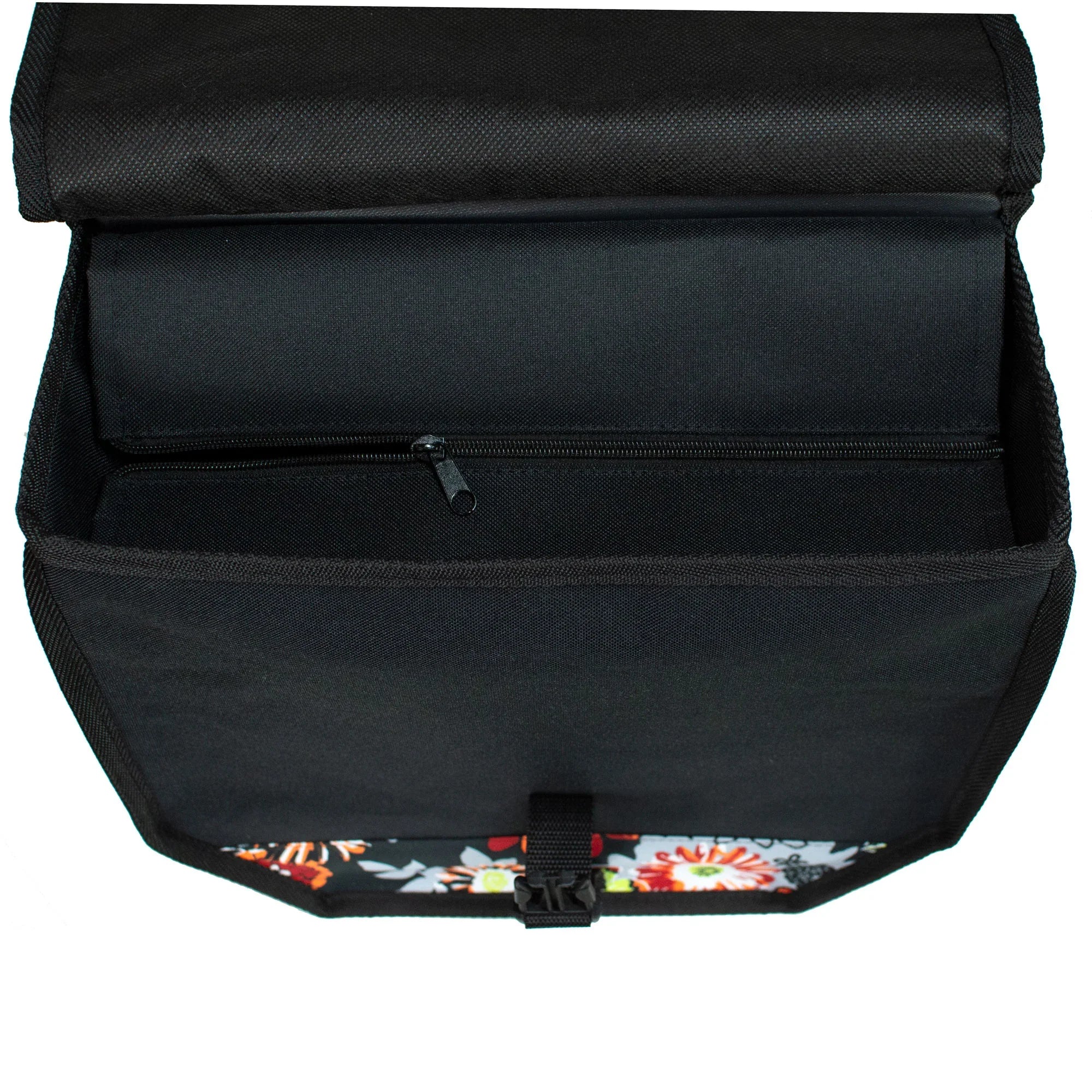 BikyBag Model T - Bicycle Double Pannier Bag (Red Meadow) - BikyBag