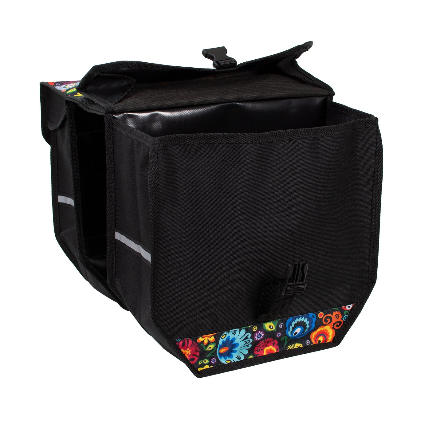 BikyBag Model T - Bicycle Double Panniers (Folklore Flowers)