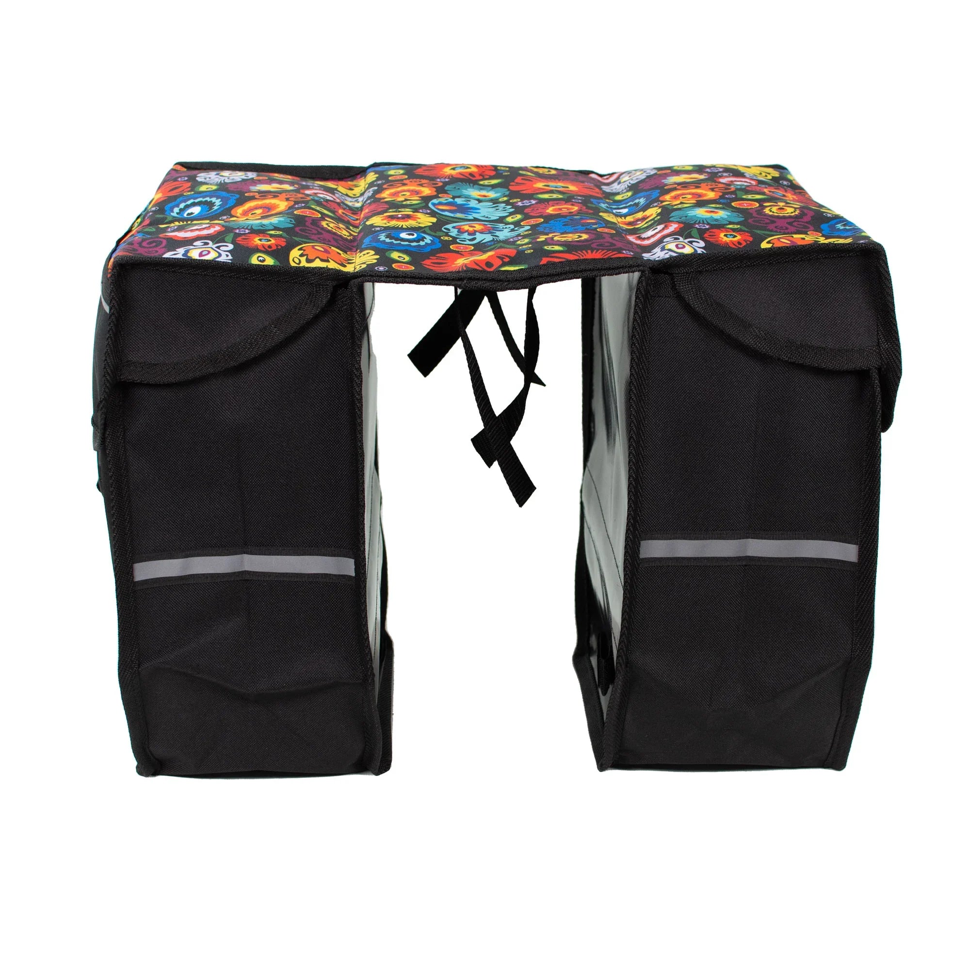 BikyBag Model T - Bicycle Double Pannier Bag (Folklore Flowers) - BikyBag