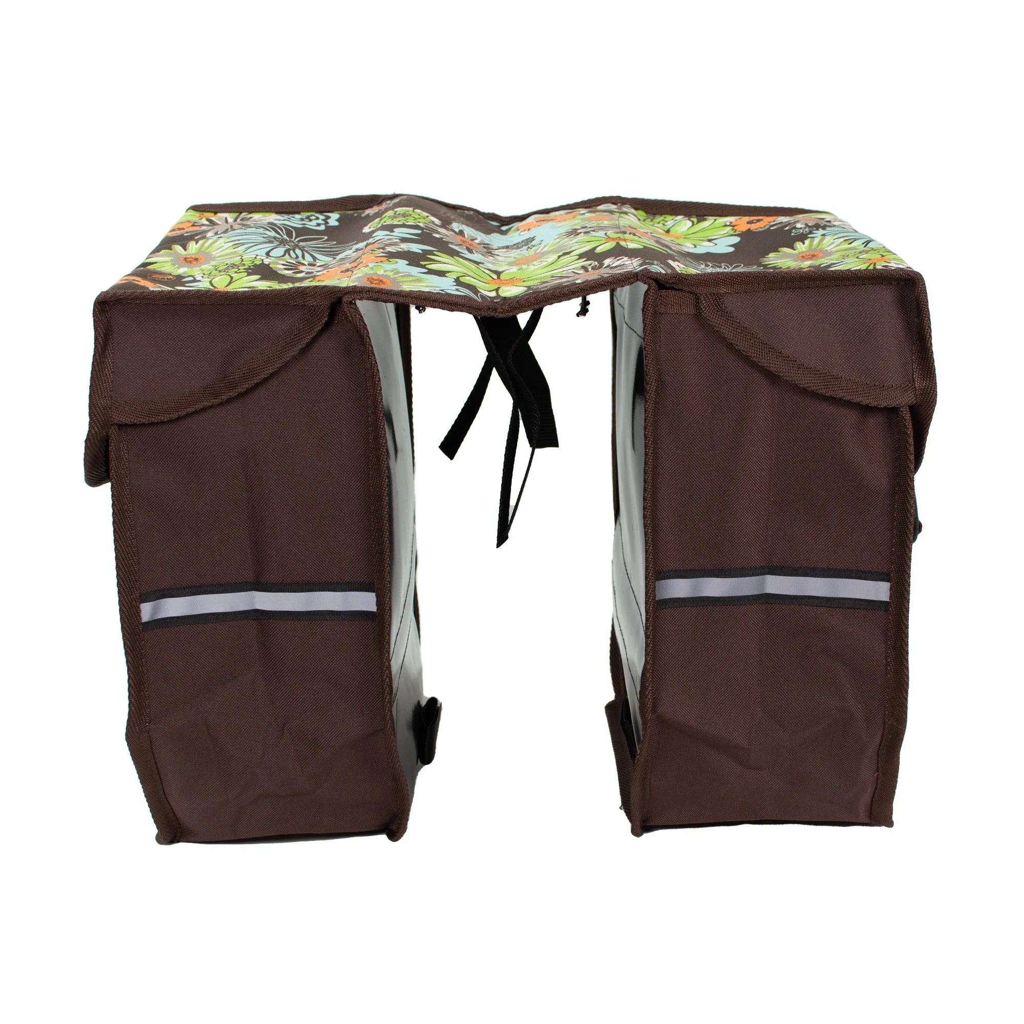BikyBag Model T - Bicycle Double Pannier Bag (Green Meadow) - BikyBag