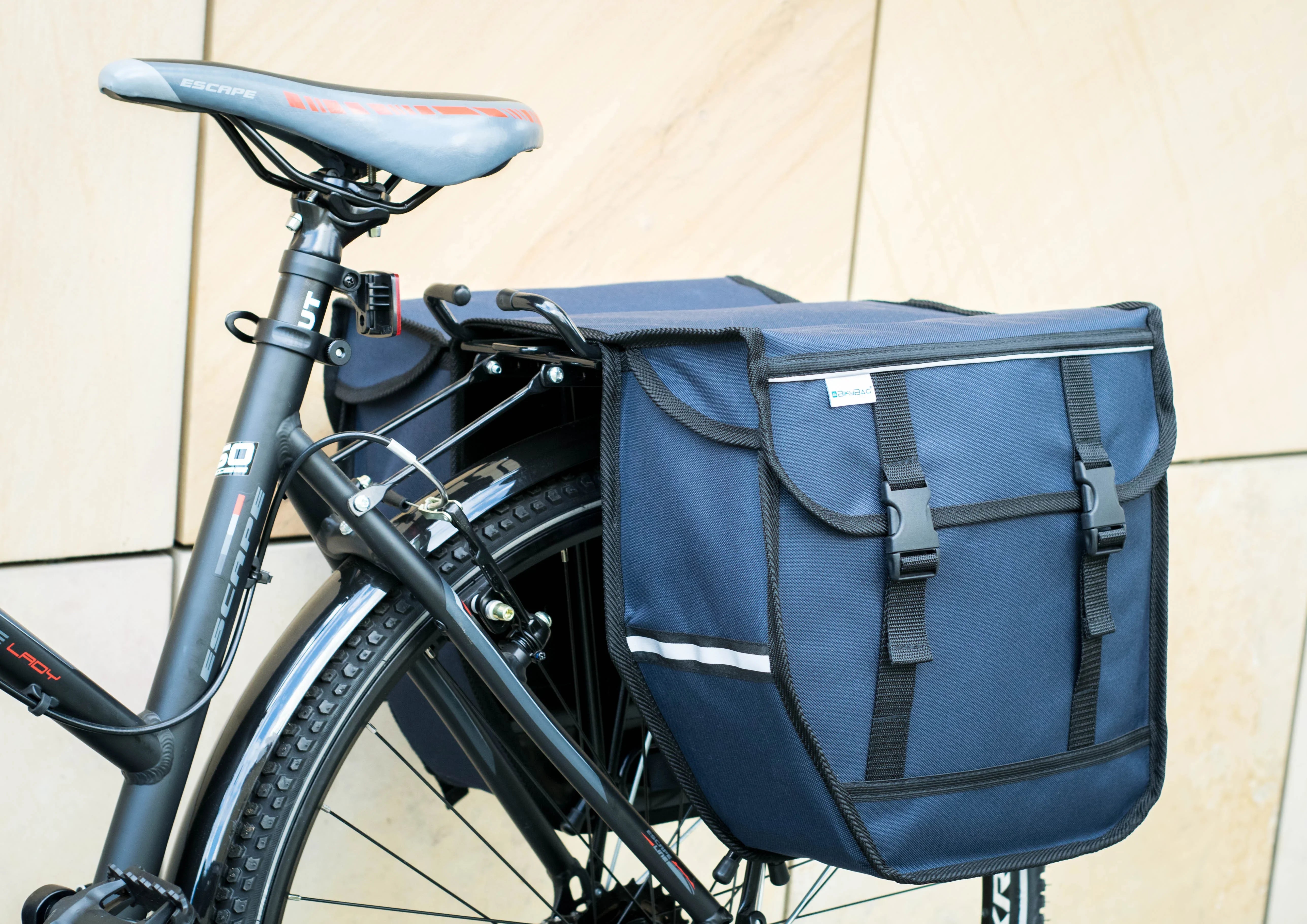 Model M - Bicycle Double Panniers - Navy Blue