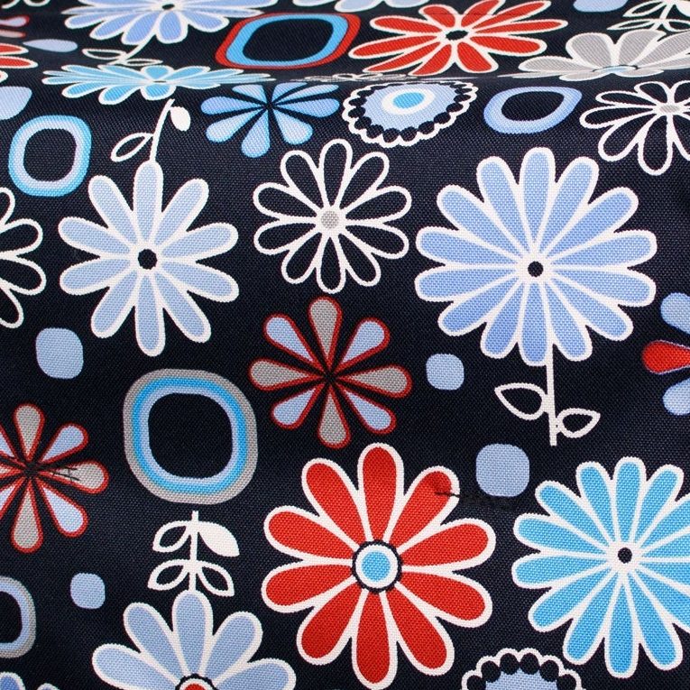 Colorful floral pattern on a dark background