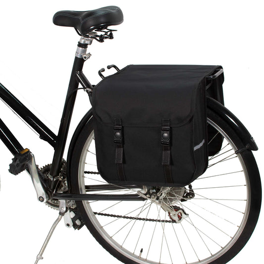 BikyBag Classic - Bicycle Double Pannier Bag (Black) - BikyBag