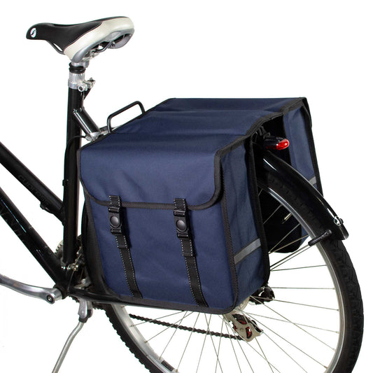 BikyBag Classic - Bicycle Double Pannier Bag (Navy Blue) - BikyBag