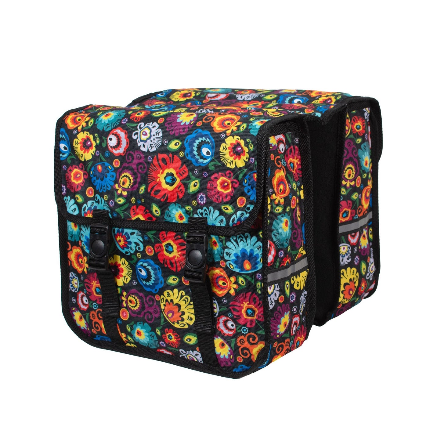 BikyBag Classic CE - Bicycle Double Pannier Bag (Folklore Flowers) - BikyBag