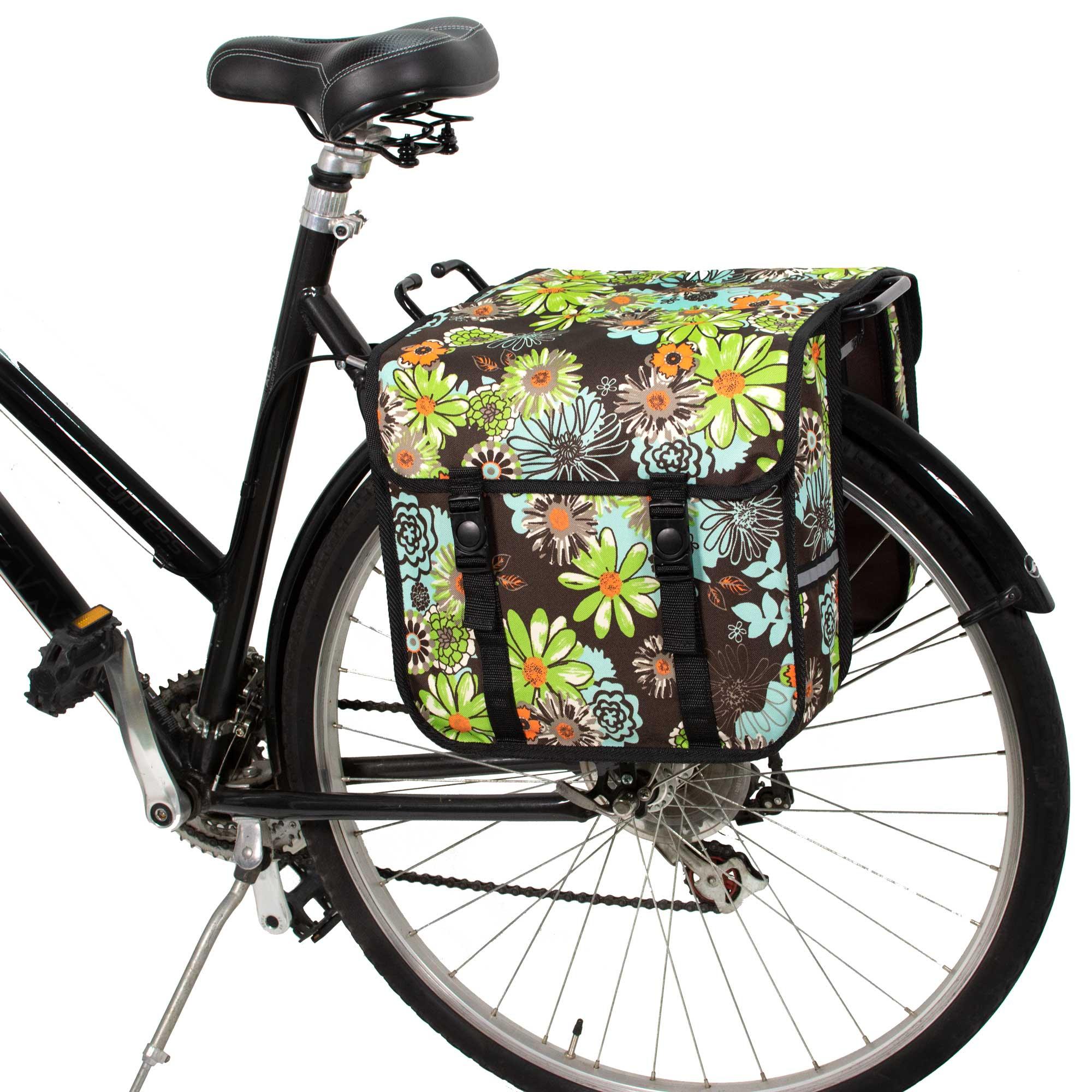 BikyBag Classic CE - Borsa doppia per bicicletta (Prato verde) - BikyBag