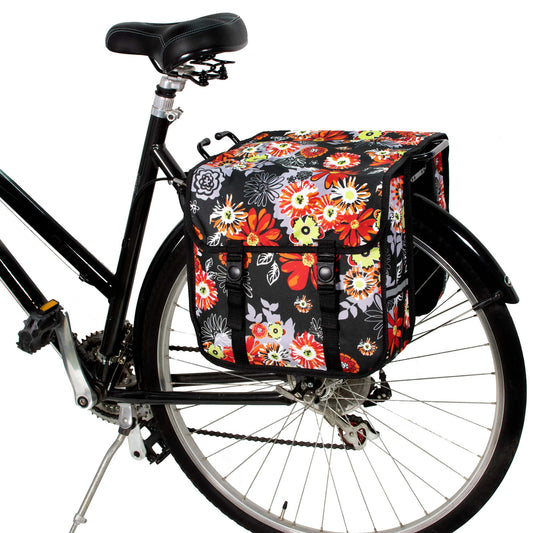 BikyBag Classic CE - Bicycle Double Panniers (Red Meadow) - BikyBag
