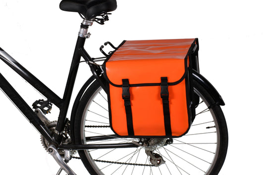 BikyBag Classic CW - Waterproof Bicycle Double Panniers (Orange) - BikyBag