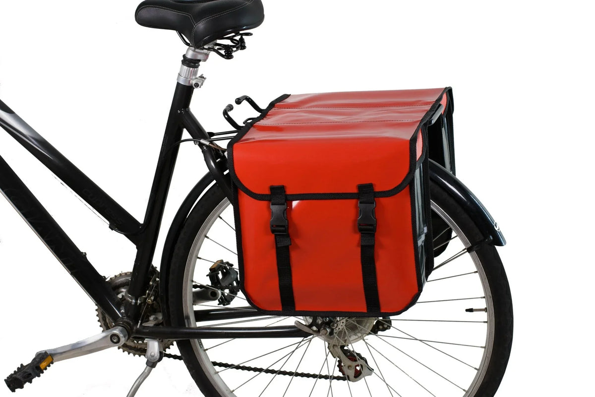 BikyBag Classic CW - Sacoches doubles imperméables pour vélo (Rouge) - BikyBag