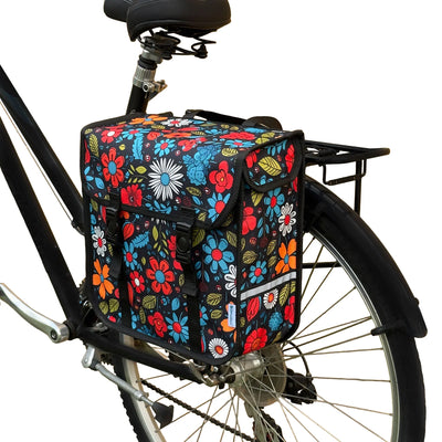BikyBag Classic One - Single Pannier Bag (Wildflowers) - BikyBag
