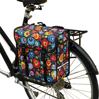 BikyBag Classic One - Single Pannier Bag (Folklore Flowers) - BikyBag
