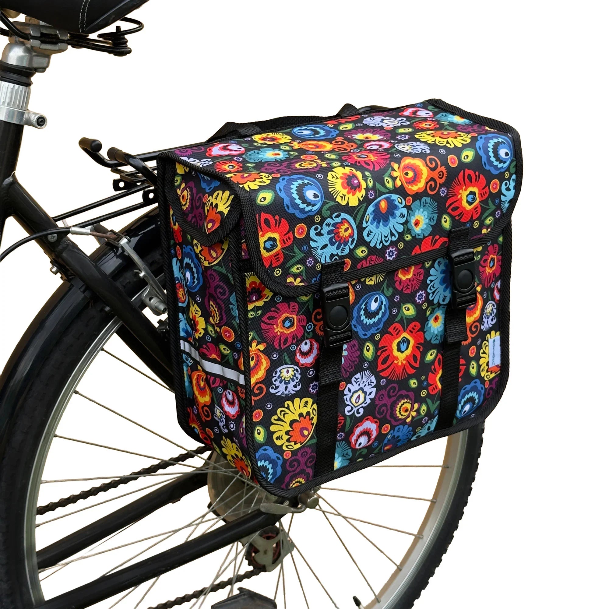 BikyBag Classic One - Single Pannier Bag (Folklore Flowers) - BikyBag