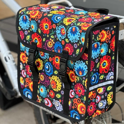 BikyBag Classic One - Single Pannier Bag (Folklore Flowers) - BikyBag