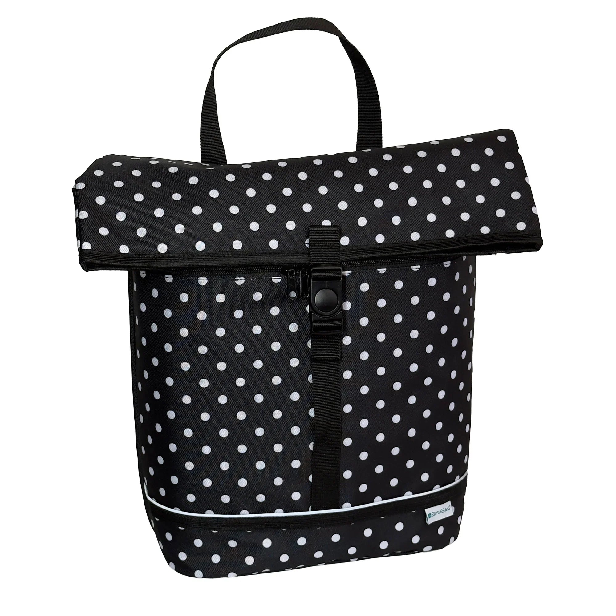 BikyBag Shopper 16 - Single Pannier Bag (White Polka Dots) - BikyBag