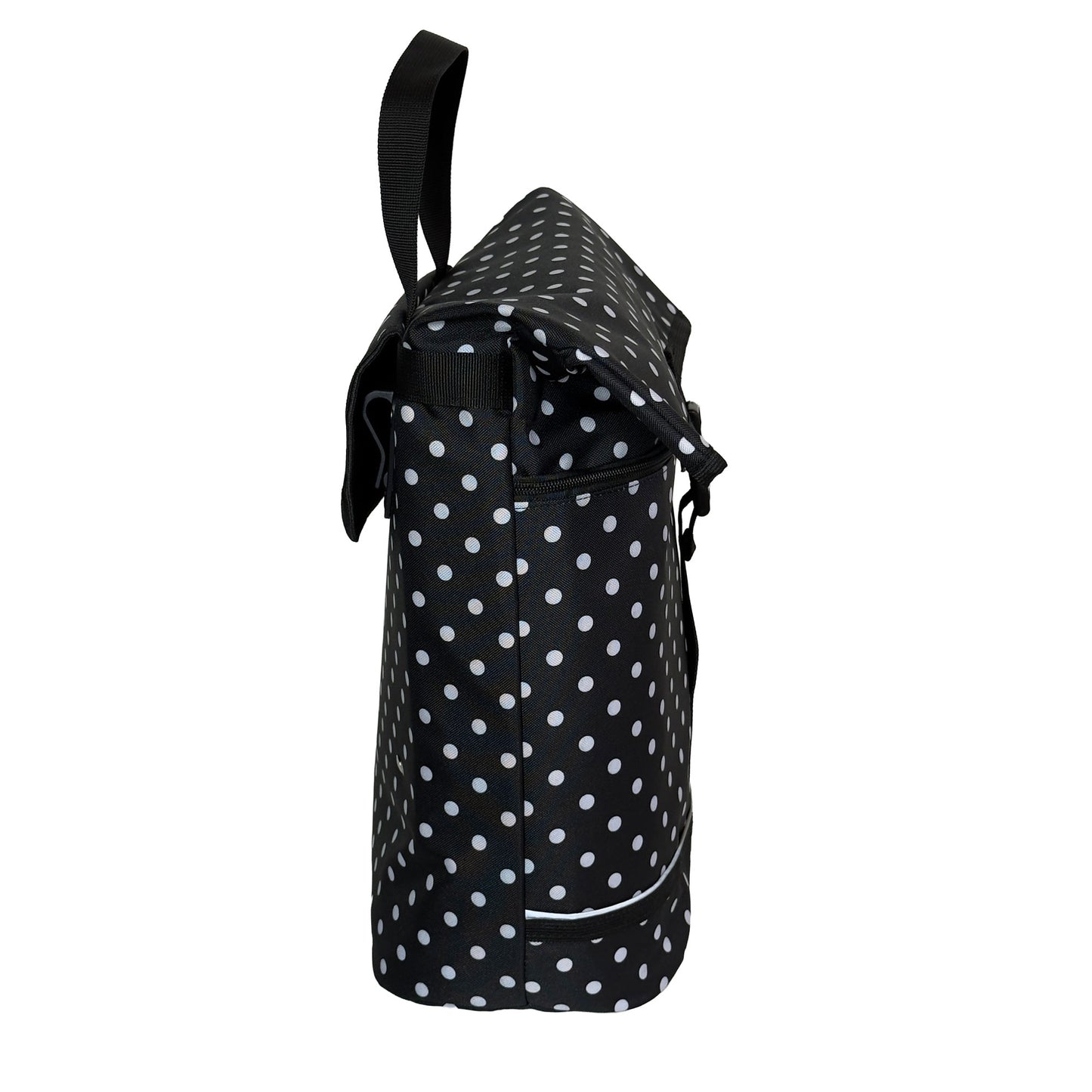 BikyBag Shopper - 16L - Water-Resistant Cycling Bag BikyBag (White Polka Dots)