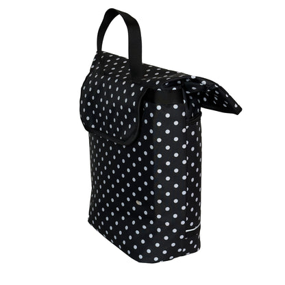 BikyBag Shopper - 16L - Water-Resistant Cycling Bag BikyBag (White Polka Dots)