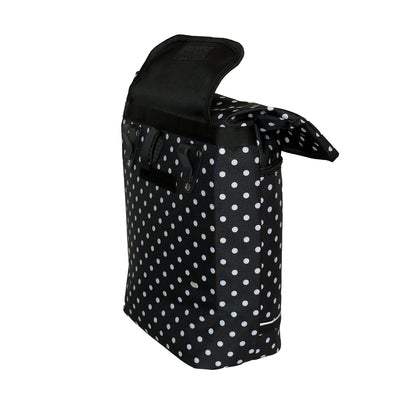 BikyBag Shopper 16 - Single Pannier Bag (White Polka Dots) - BikyBag