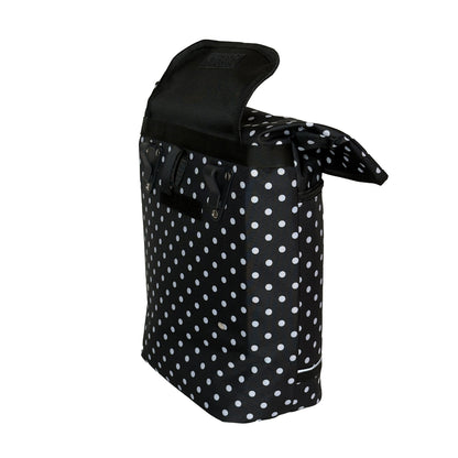 BikyBag Shopper - 16L - Water-Resistant Cycling Bag BikyBag (White Polka Dots)