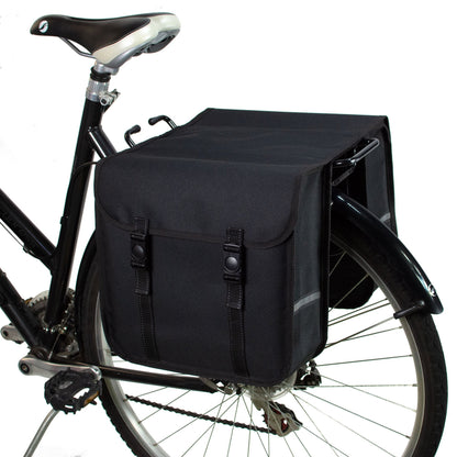 BikyBag Classic - Bicycle Double Pannier Bag (Black) - BikyBag