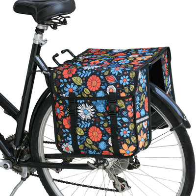 Classic CE - Podwójna sakwa rowerowa - Polne kwiaty