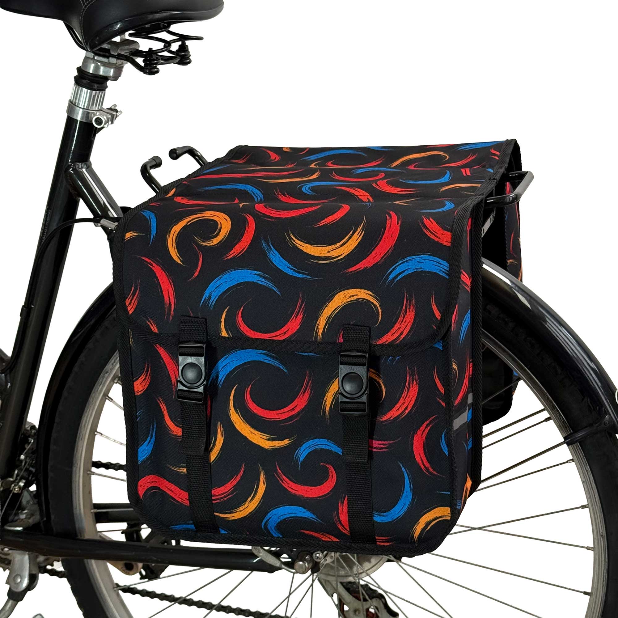 Classic CE - Bicycle Double Pannier Bag - Brushstroke
