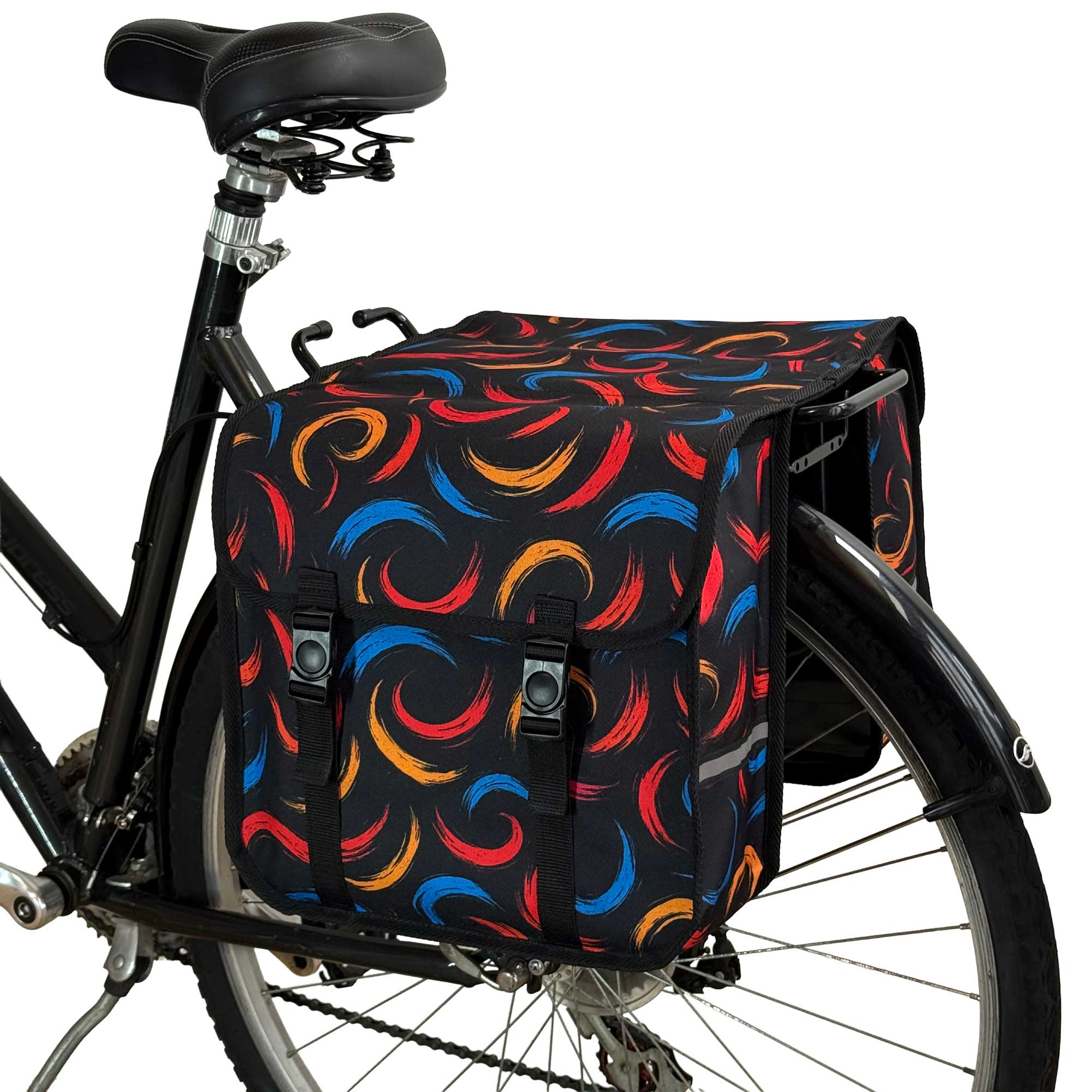 Classic CE - Bicycle Double Pannier Bag - Brushstroke