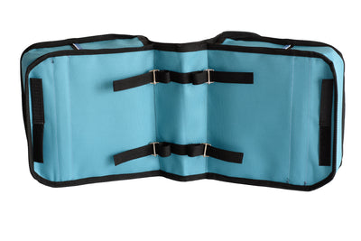 BikyBag Classic Mini kids' bike double pannier, Cats pattern, the two bags laid open, wheel side up