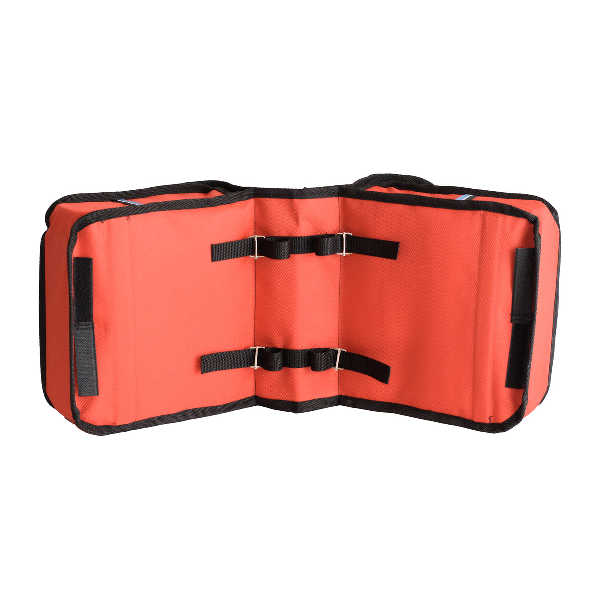 BikyBag Classic Mini, Doppel-Fahrradtasche für Kinderräder, Muster Maus, die beiden Taschen aufgeklappt, Radseite oben
