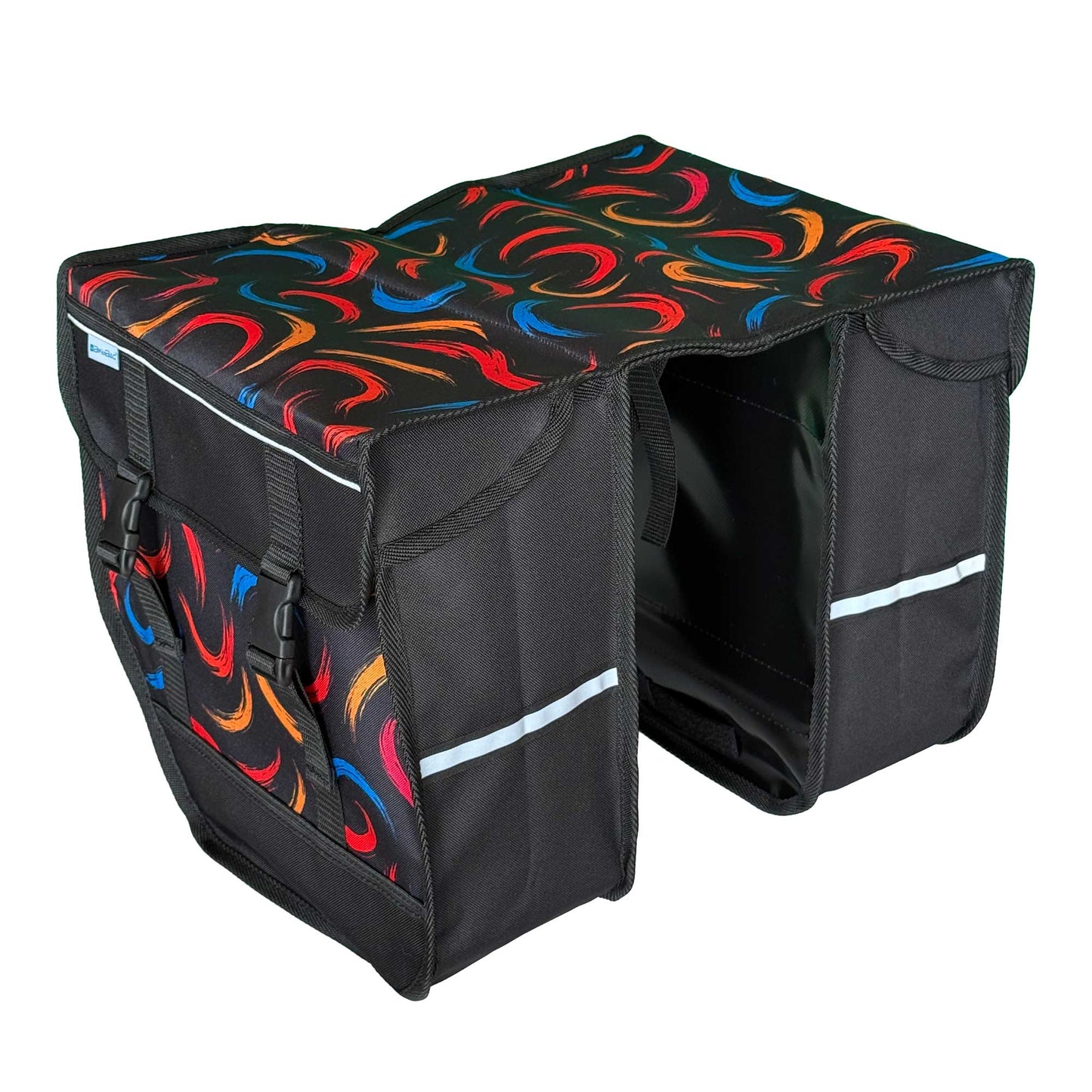 BikyBag Model M  - Bicycle Double Panniers (Brushstroke)