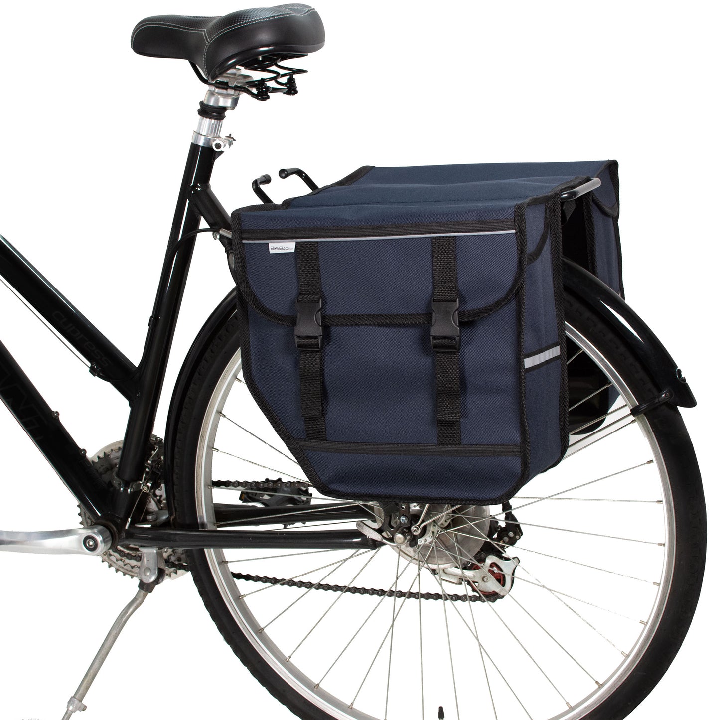 BikyBag Model M  - Bicycle Double Panniers (Navy Blue)