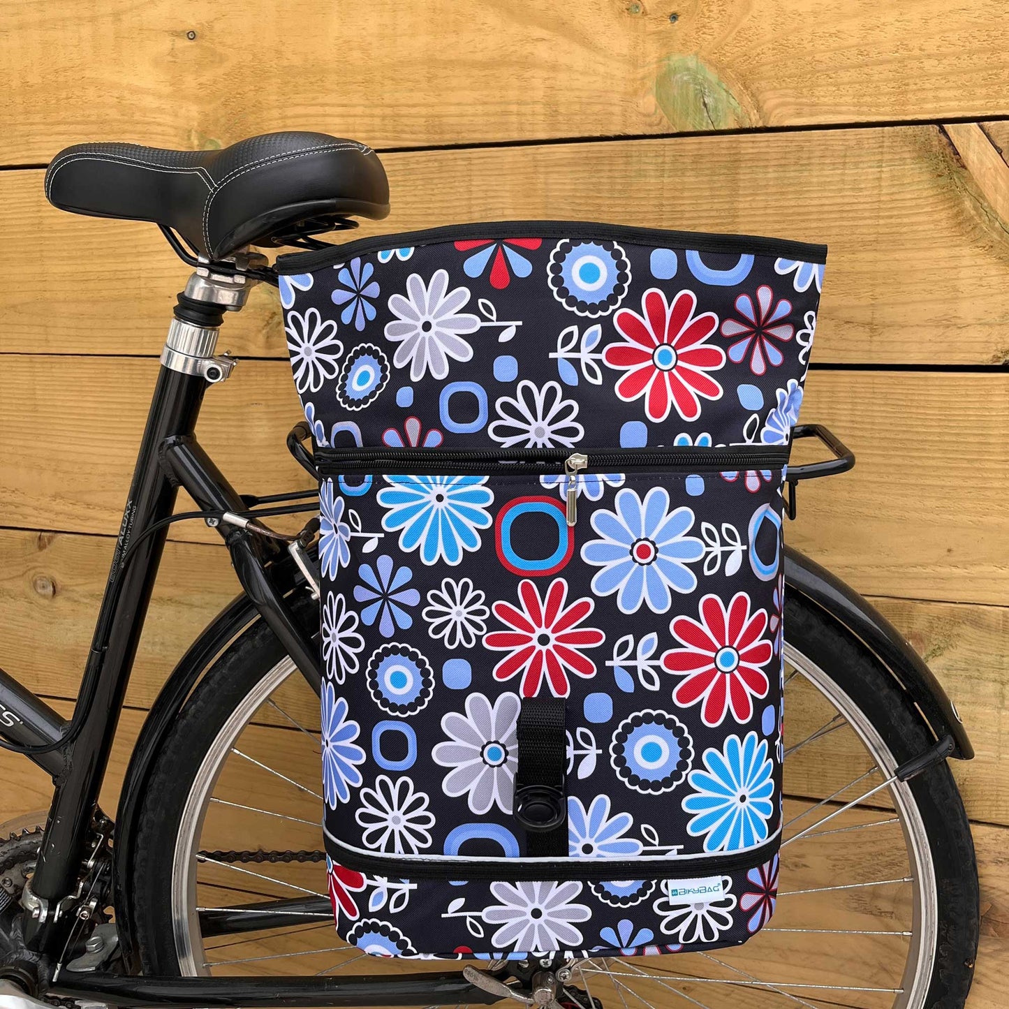 BikyBag Shopper - Bicycle Single Pannier Bag (Daisy Flowers)