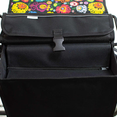 BikyBag Model T - Bicycle Double Pannier Bag (Folklore Flowers) - BikyBag