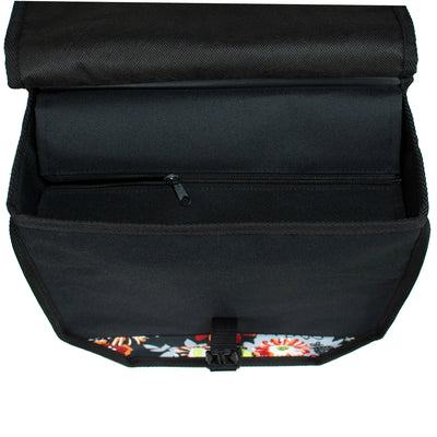 BikyBag Model T - Bicycle Double Pannier Bag (Red Meadow) - BikyBag