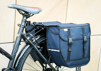 Model M  - Bicycle Double Panniers - Navy Blue