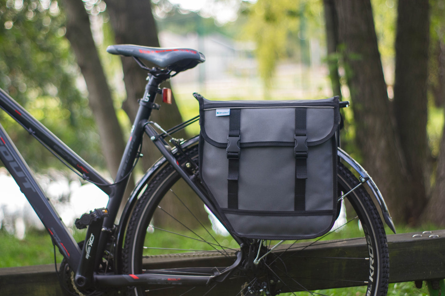 BikyBag Model M  - Bicycle Double Panniers (Grey)