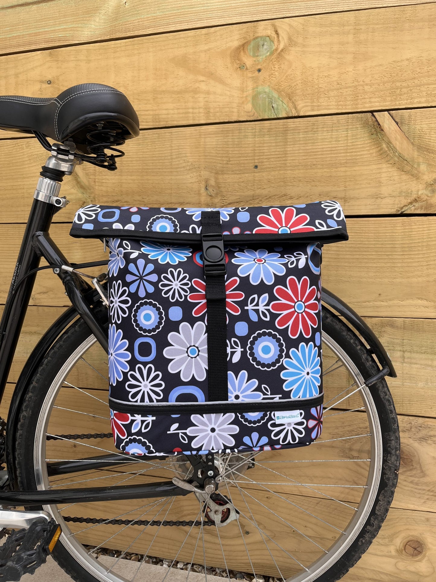 BikyBag Shopper - Bicycle Single Pannier Bag (Daisy Flowers)