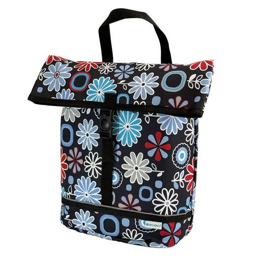 BikyBag Shopper - 16L - Bicycle Single Pannier Bag (Daisy Flowers)
