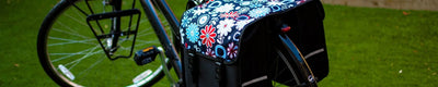 BikyBag Classic - Bicycle Double Pannier Bag (Daisy Flowers) - BikyBag