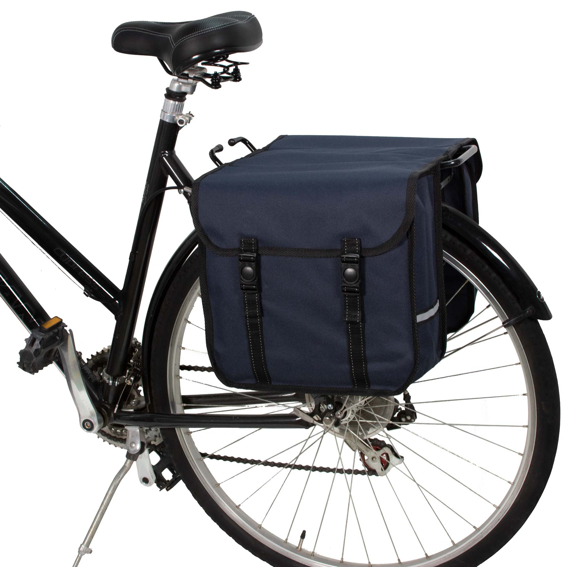 BikyBag Classic - Bicycle Double Pannier Bag (Navy Blue) - BikyBag