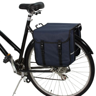 BikyBag Classic - Bicycle Double Pannier Bag (Navy Blue) - BikyBag