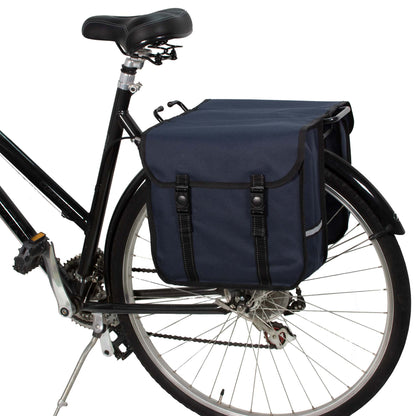 BikyBag Classic - Bicycle Double Pannier Bag (Navy Blue) - BikyBag